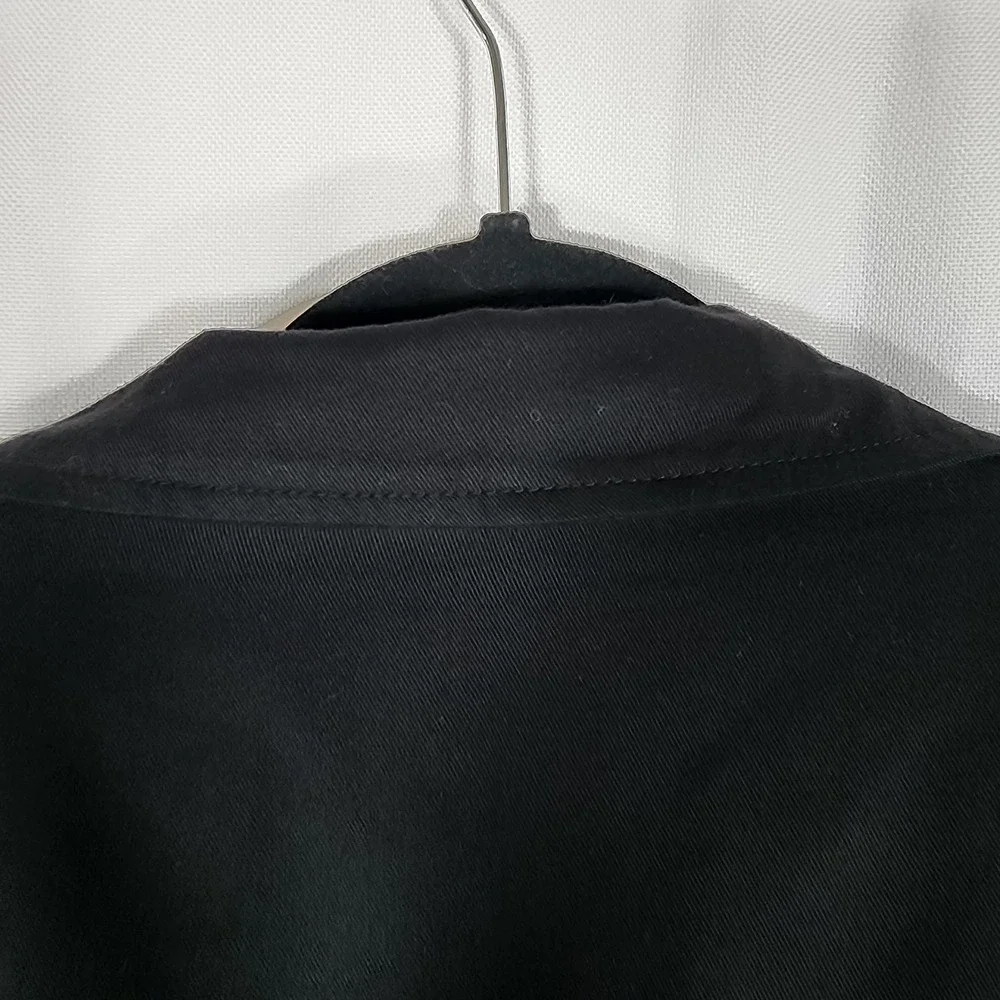 Peck & Peck Black Asymmetrical Moto Jacket Capsule Knit Light Weight Womens XL